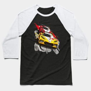 C8 Corvette Duo Racing Racecar Supercar Corvette C8.R Racing Car Lover Sportscar Corvette C8 Baseball T-Shirt